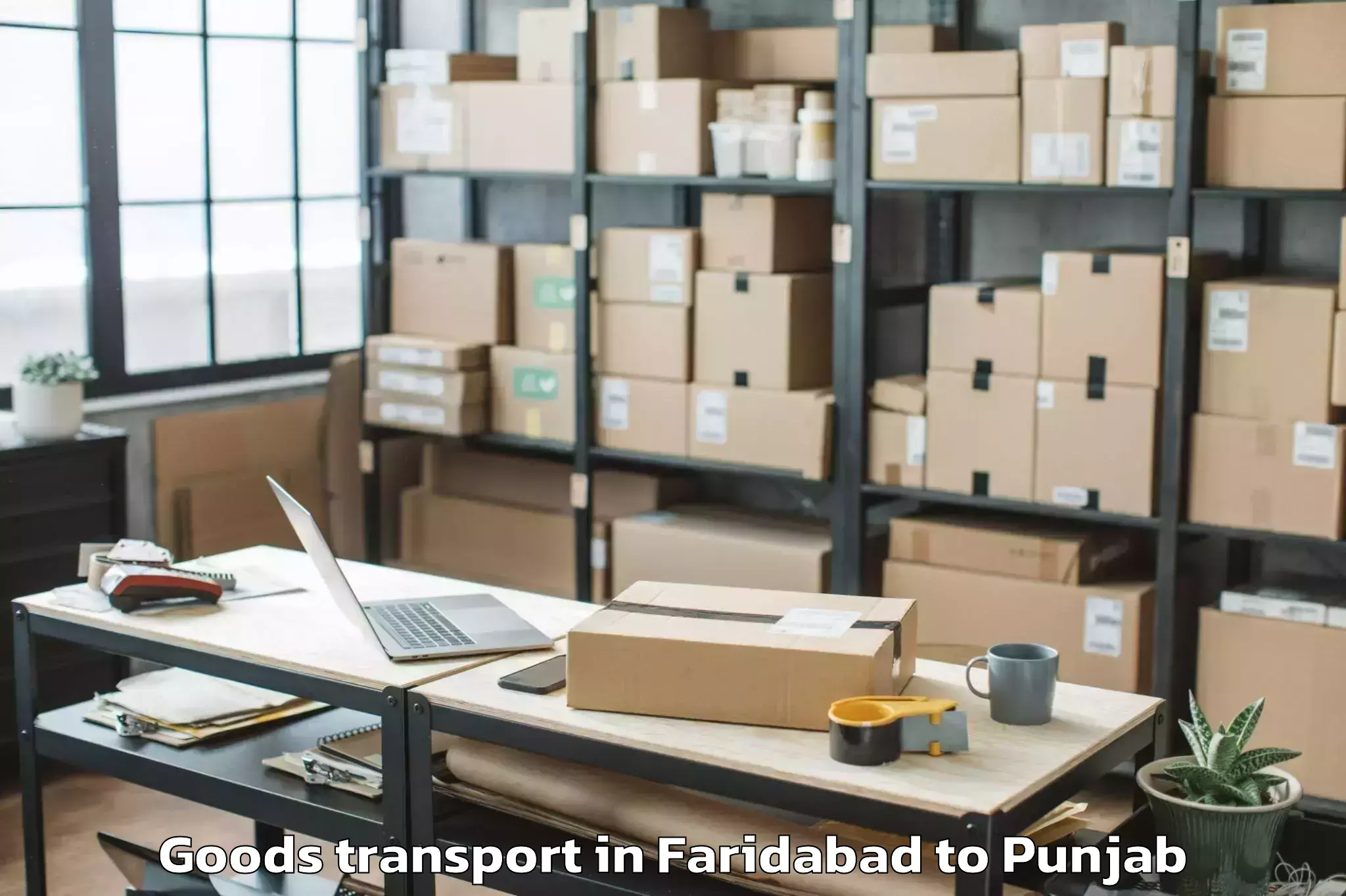 Quality Faridabad to Lakhanpur Goods Transport